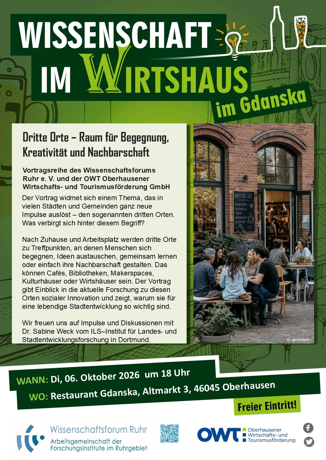 Wissenschaft im Wirtshaus — TUE 6 OCT