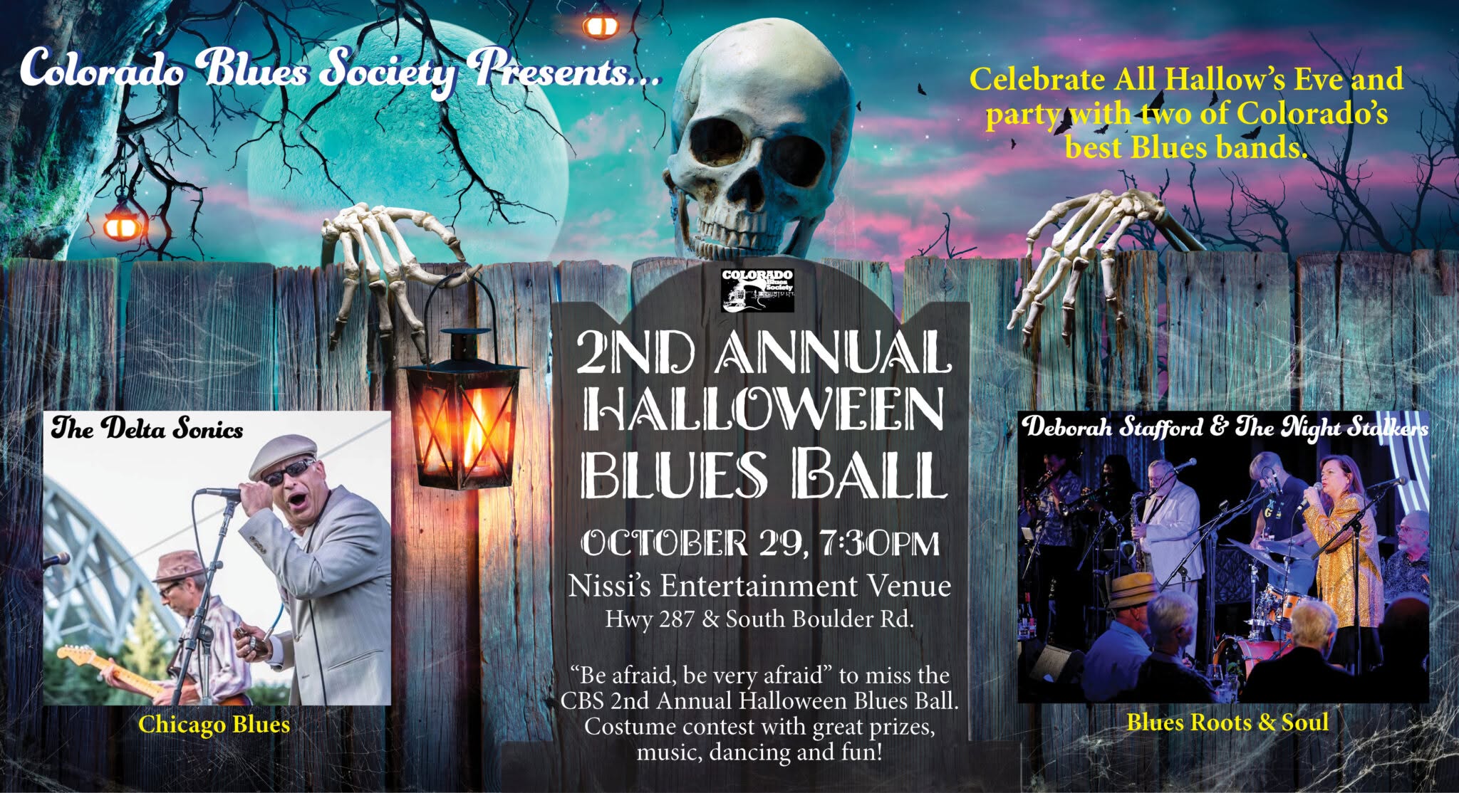2nd Annual Halloween Blues Ball | The Delta Sonics and Deborah Stafford and the Night Stalkers — FRI 30 OCT