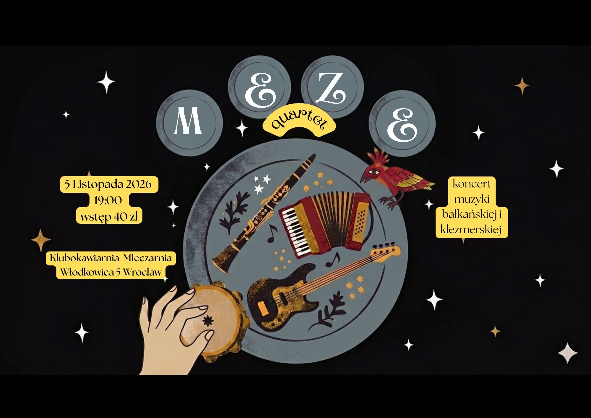 Meze Quartet w Mleczarni | Koncert muzyki bałkańskiej i klezmerskiej — THU 5 NOV