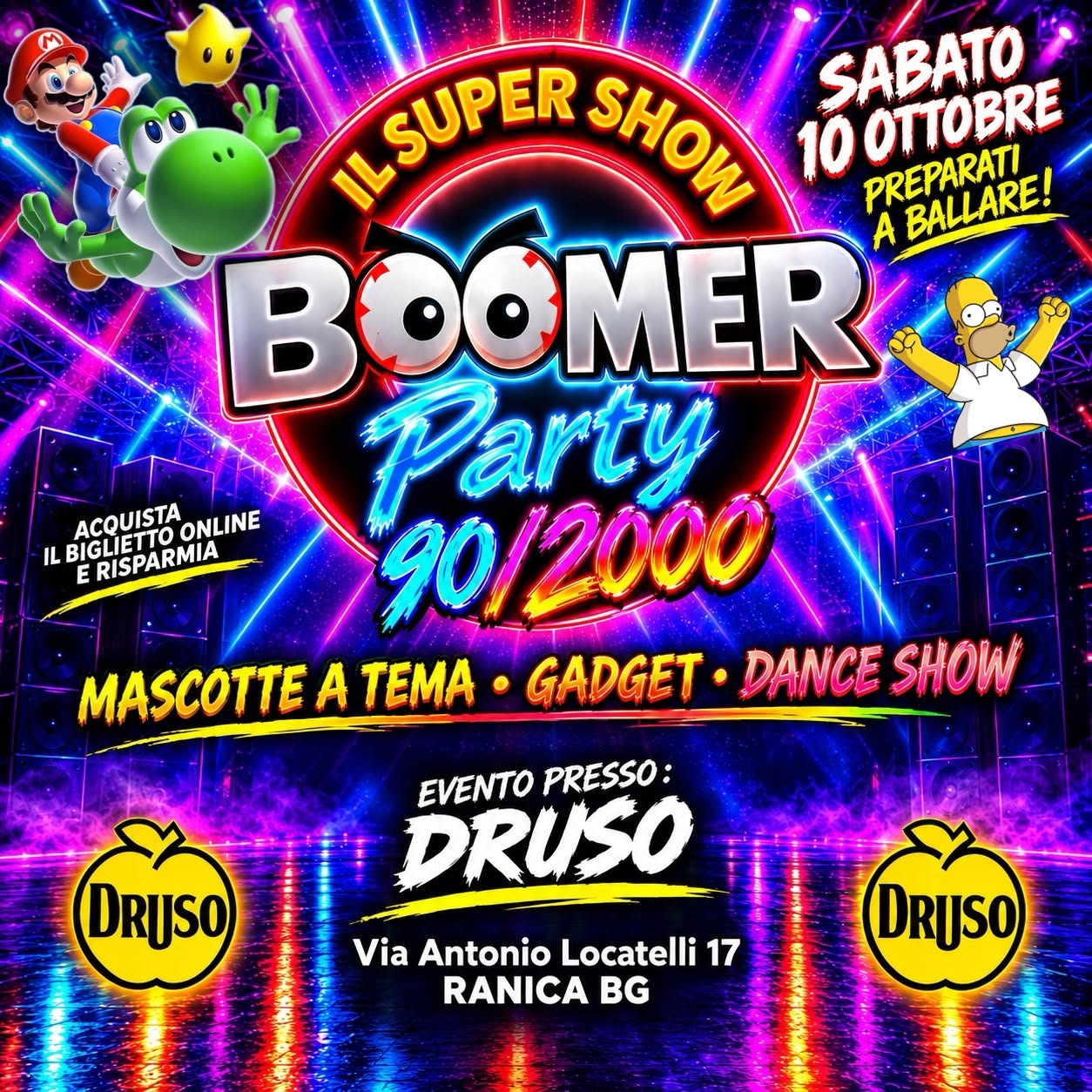 Il super show anni 90/2000 al druso ! — SAT 10 OCT