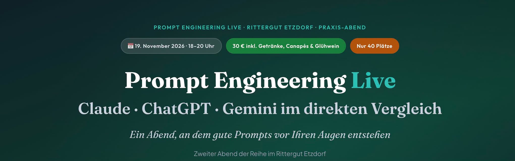 Ein Abend über KI: Prompt Engineering Live — THU 19 NOV