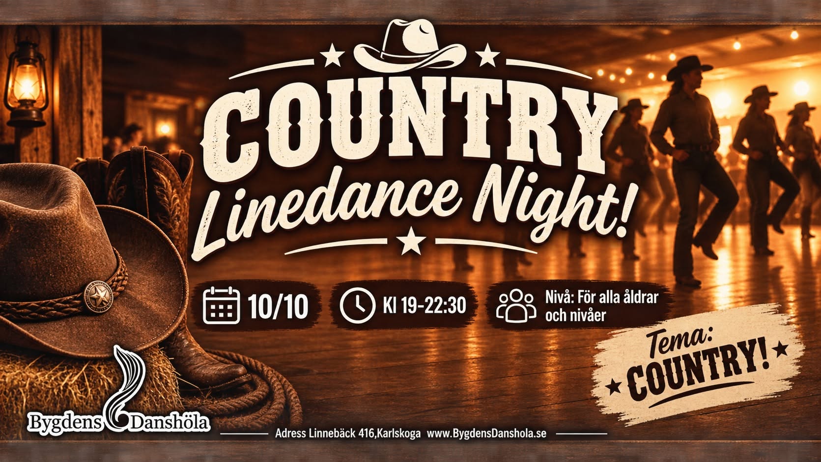 Country Linedance Night På Höla! — SAT 10 OCT