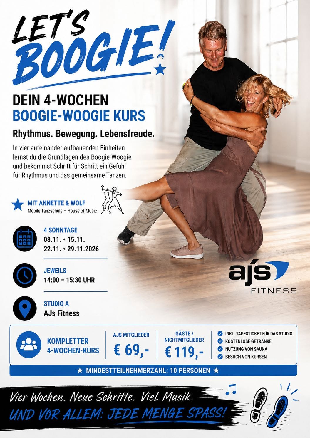 💃🕺Boogie -Woogie im AJs Fitness 🎶 — SUN 22 NOV