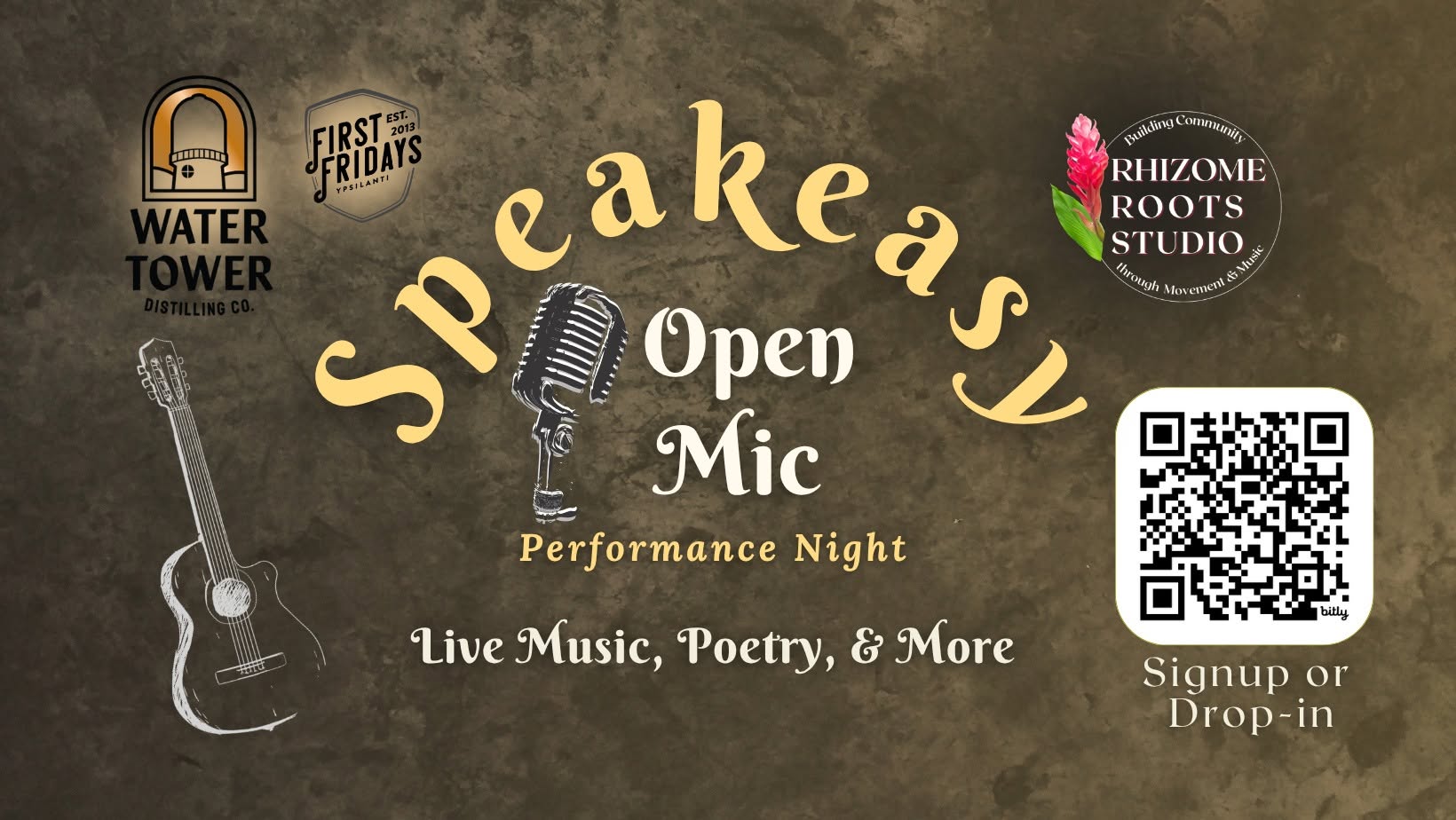 SpeakEasy Open Mic Night Performance (First Friday) — SAT 3 OCT