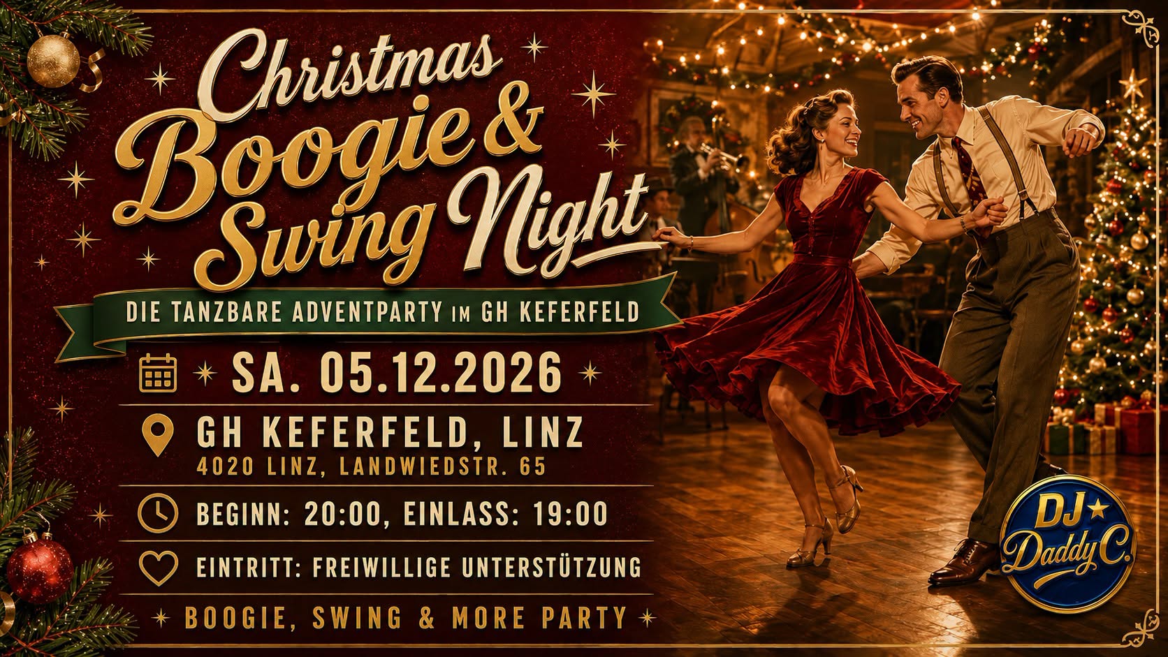 Christmas Boogie & Swing Night — SAT 5 DEC
