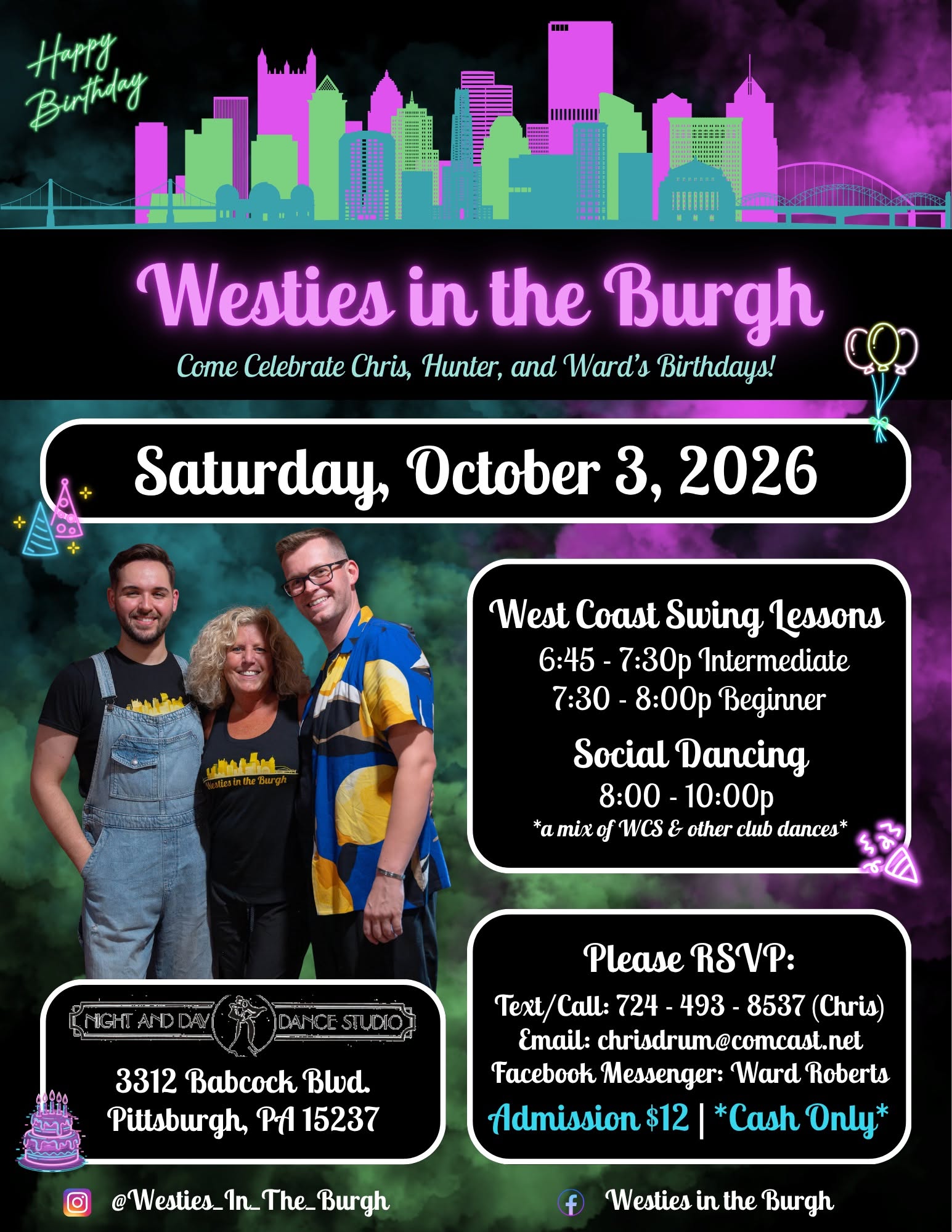 WIB Social - October 🎂 — SAT 3 – SUN 4 OCT