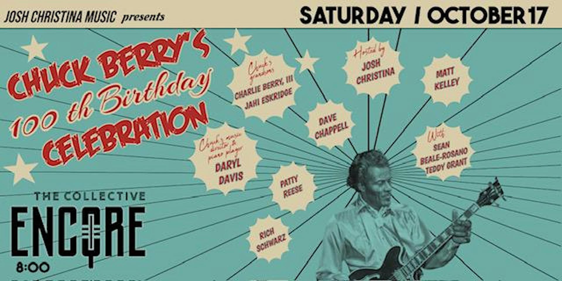 Josh Christina Music Presents...Chuck Berry's 100th Birthday Celebration — SUN 18 OCT