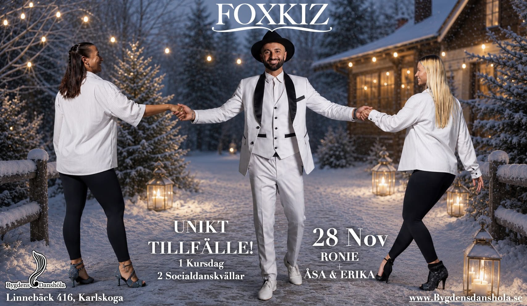 UNIKT TILLFÄLLE! - 1 Kursdag, 2 Socialdanskvällar — SAT 28 NOV