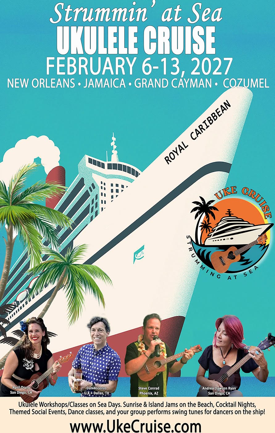 2027 Ukulele Cruise - Strummin' at Sea - from New Orleans to the Caribbean — SAT 6 – SAT 13 FEB 2027