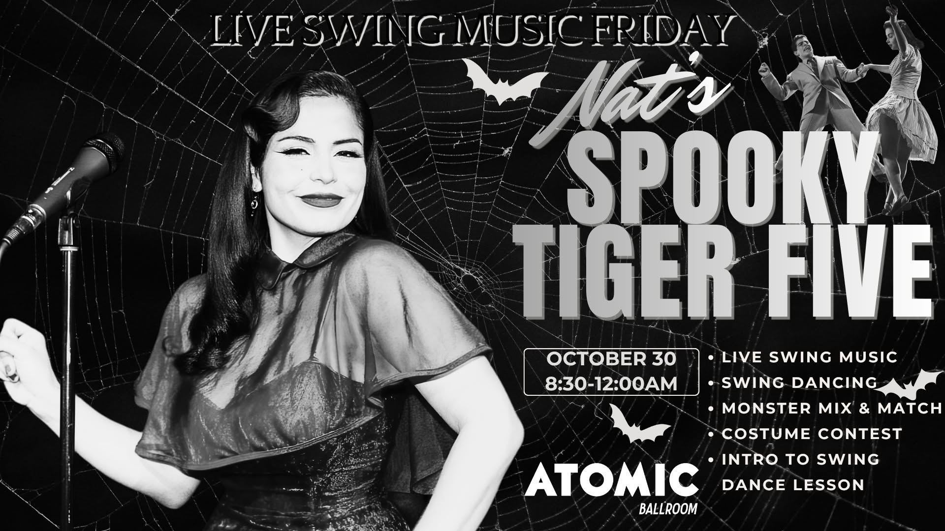 Nat's Spooky Five - Live Swing Music and Dancing Halloween Party — SAT 31 OCT