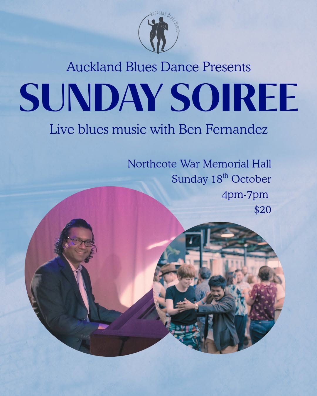 Sunday Soiree: Live music and blues dance social with Ben Fernandez — SUN 18 OCT