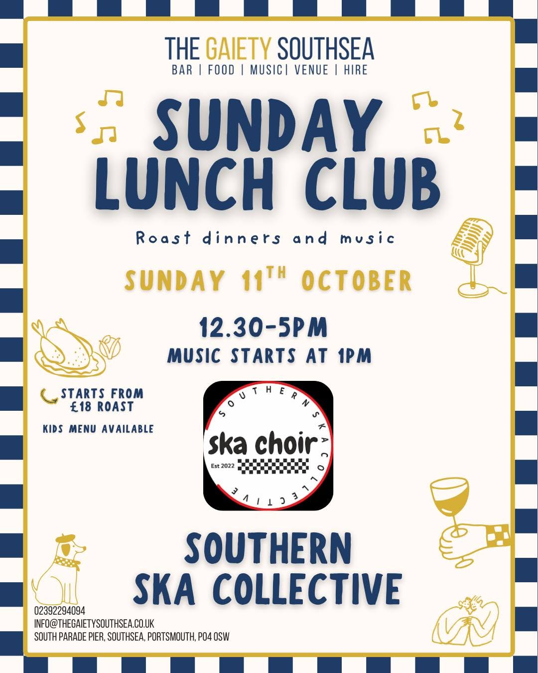 Sunday Roast & Music by the Sea — SUN 11 OCT