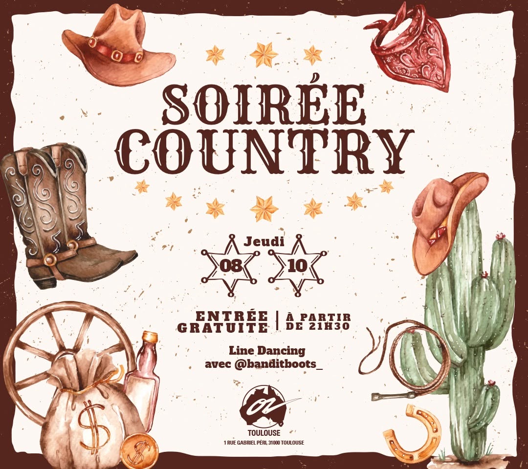 SOIRÉE COUNTRY - Line Dancing 🌵🤠 — THU 8 OCT