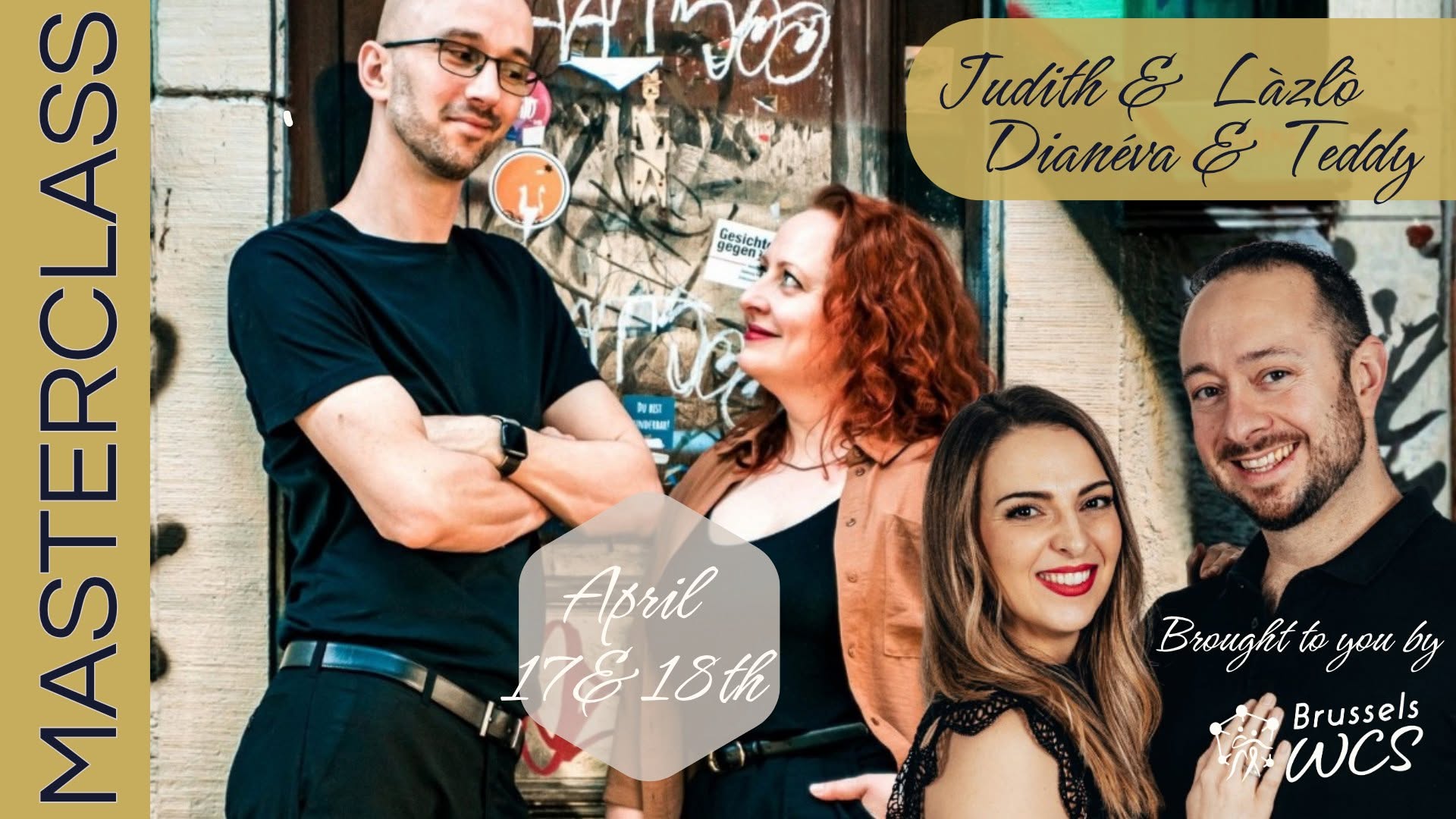 Weekend Masterclasses with Teddy & Dianéva et Judith & Lazlo by Brussels West Coast Swing — SAT 17 – SUN 18 APR 2027