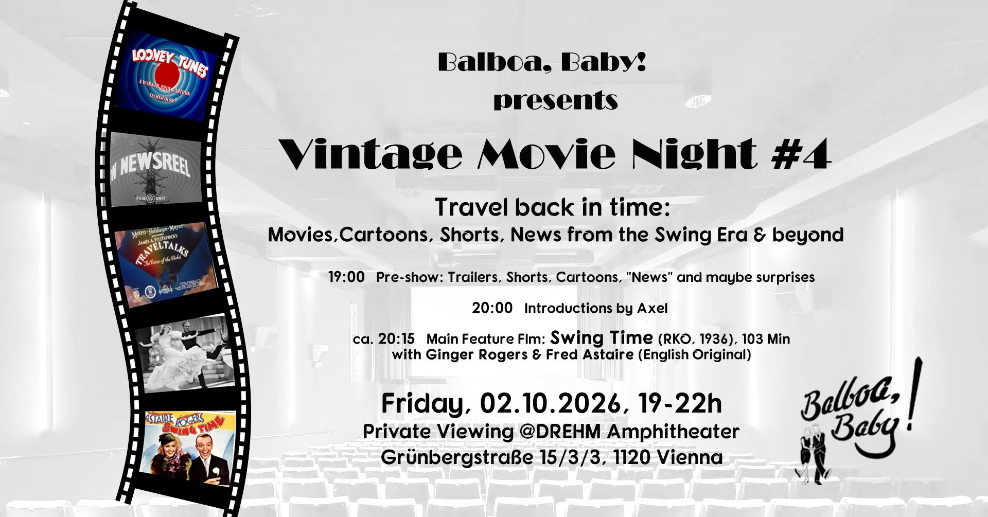 Vintage Movie Night #4: Swing Time (1936) — FRI 2 OCT