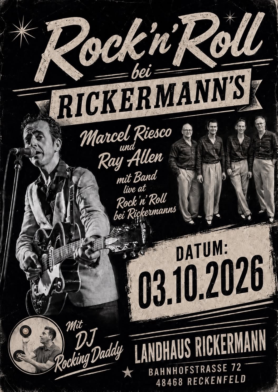 Marcel Riesco und Ray Allen & His Band live at Rickermann‘s — SAT 3 – SUN 4 OCT