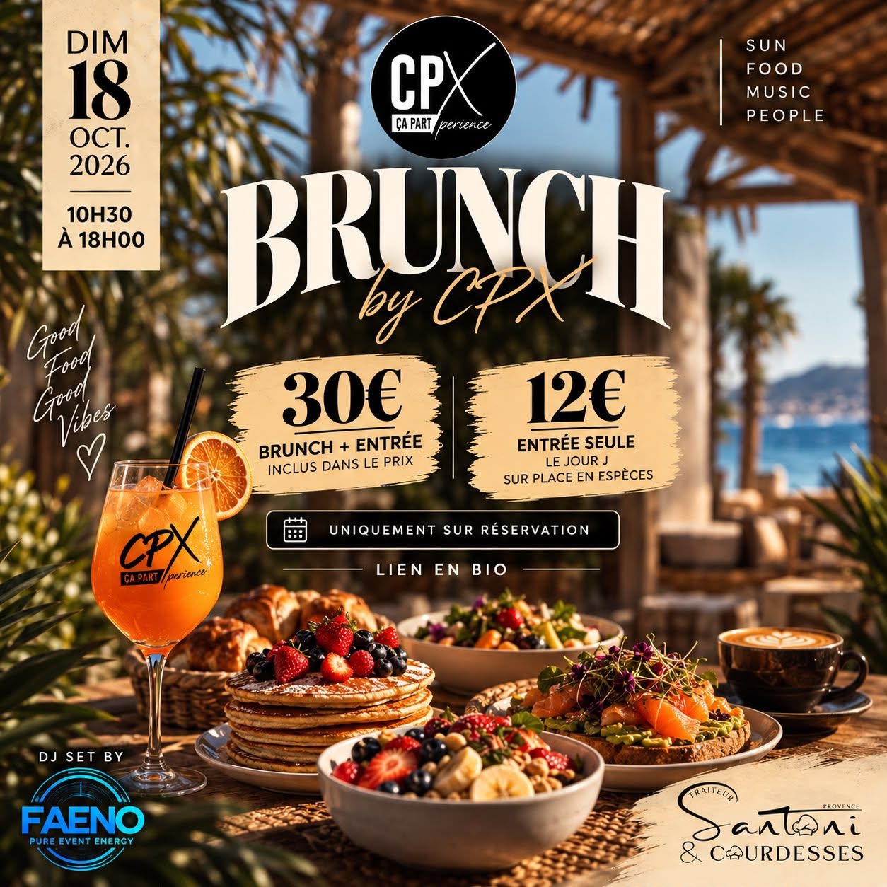 BRUNCH & DANCE — SUN 18 OCT