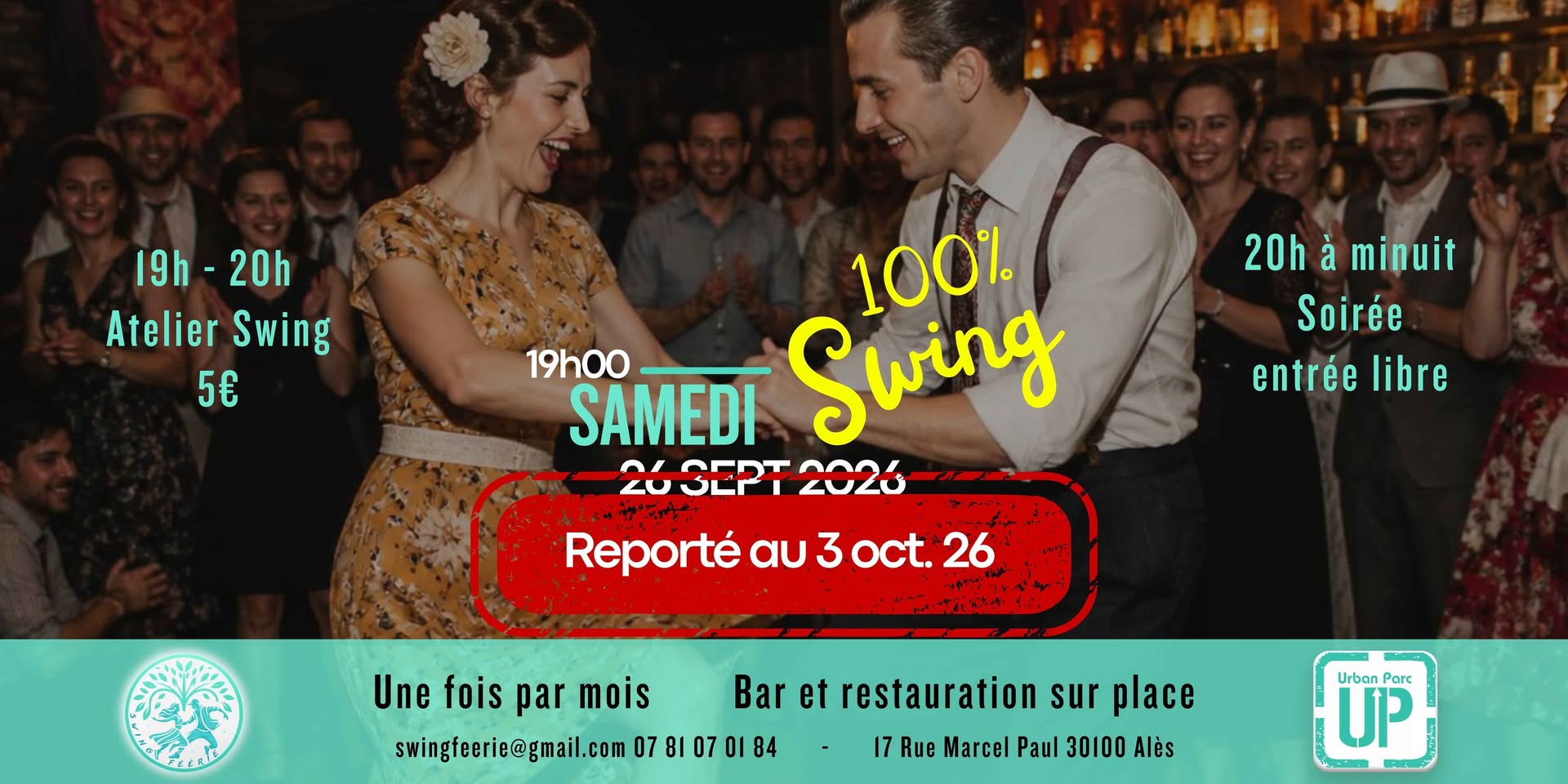 Soirée 100% Swing dances — SAT 3 OCT