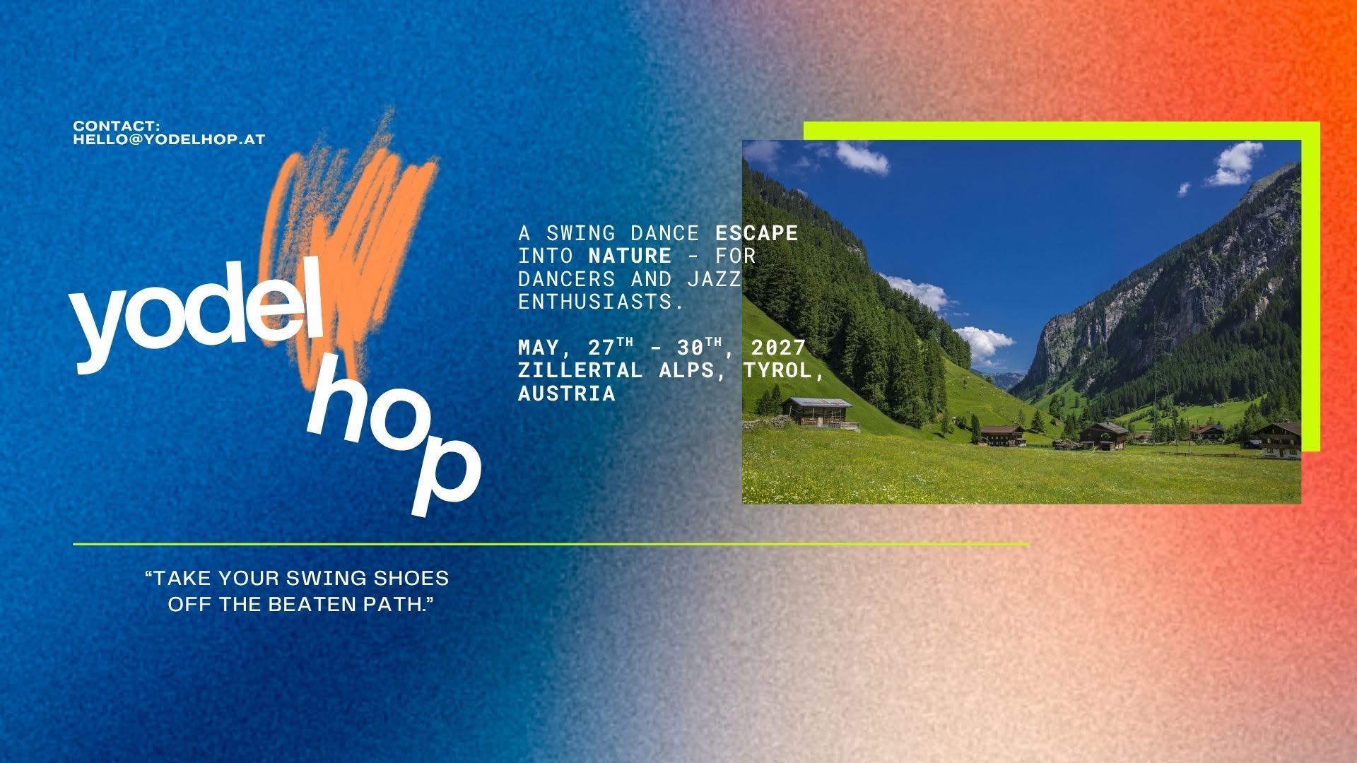 Yodel Hop 2027 - a swing dance escape into nature! — THU 27 – SUN 30 MAY 2027