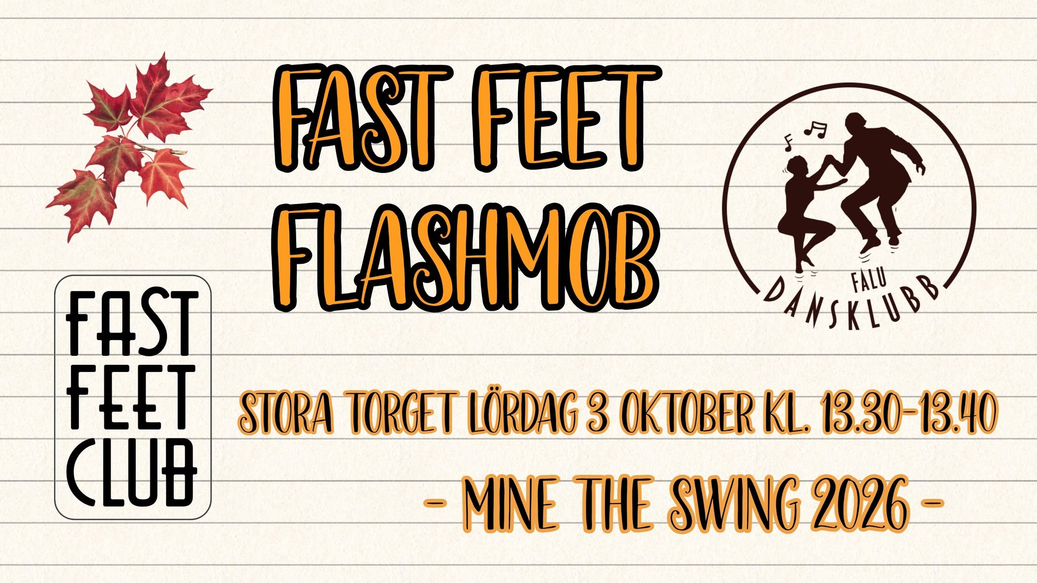 Flashmob på Stora torget i Falun! — SAT 3 OCT