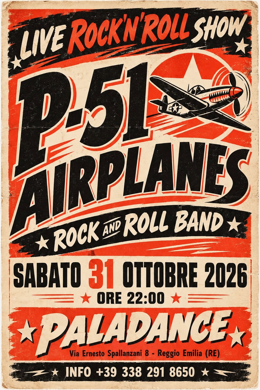 P-51 in concerto "PALADANCE" Reggio Emilia (RE) — SAT 31 OCT