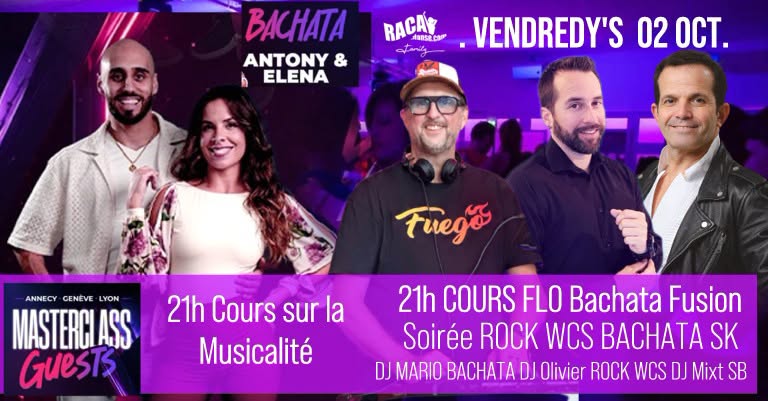 Vendredy's 02 Octobre "Masterclass + Cours + Soirée" Annecy — FRI 2 OCT