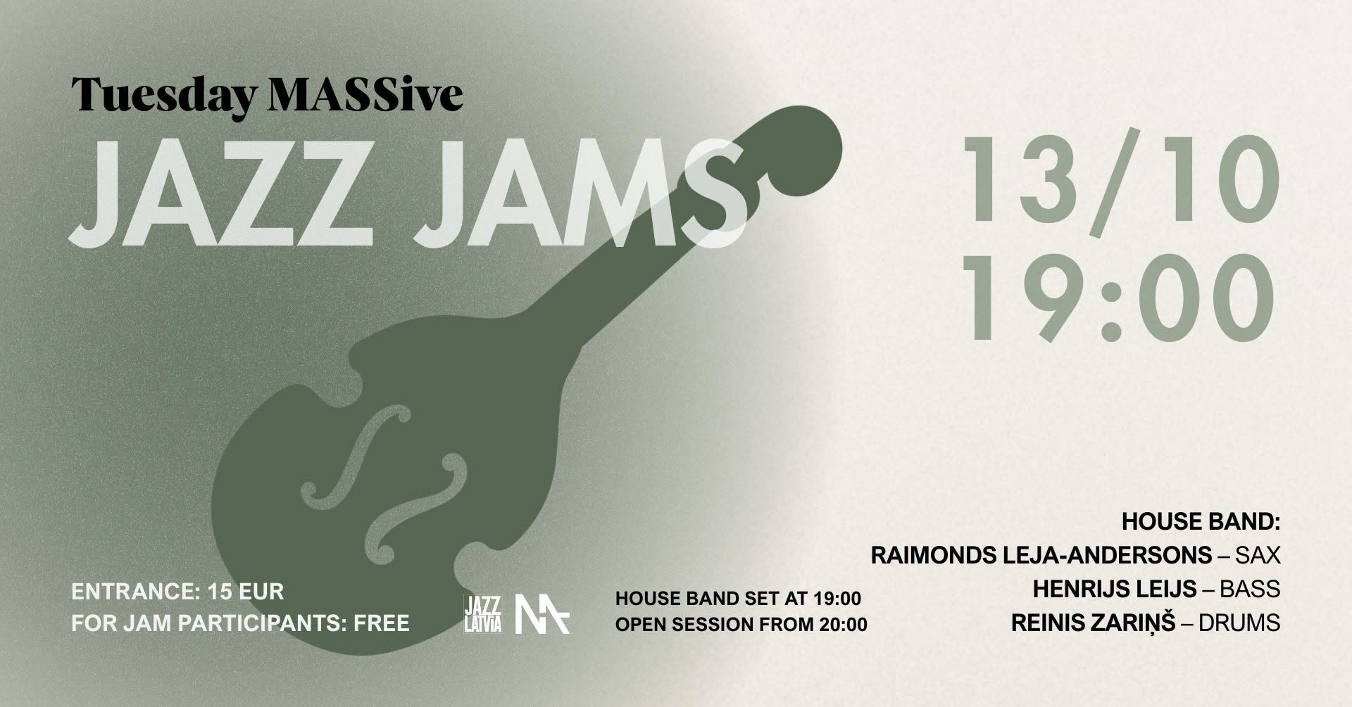 MASSive Jazz Jam | 13/10
— TUE 13 OCT