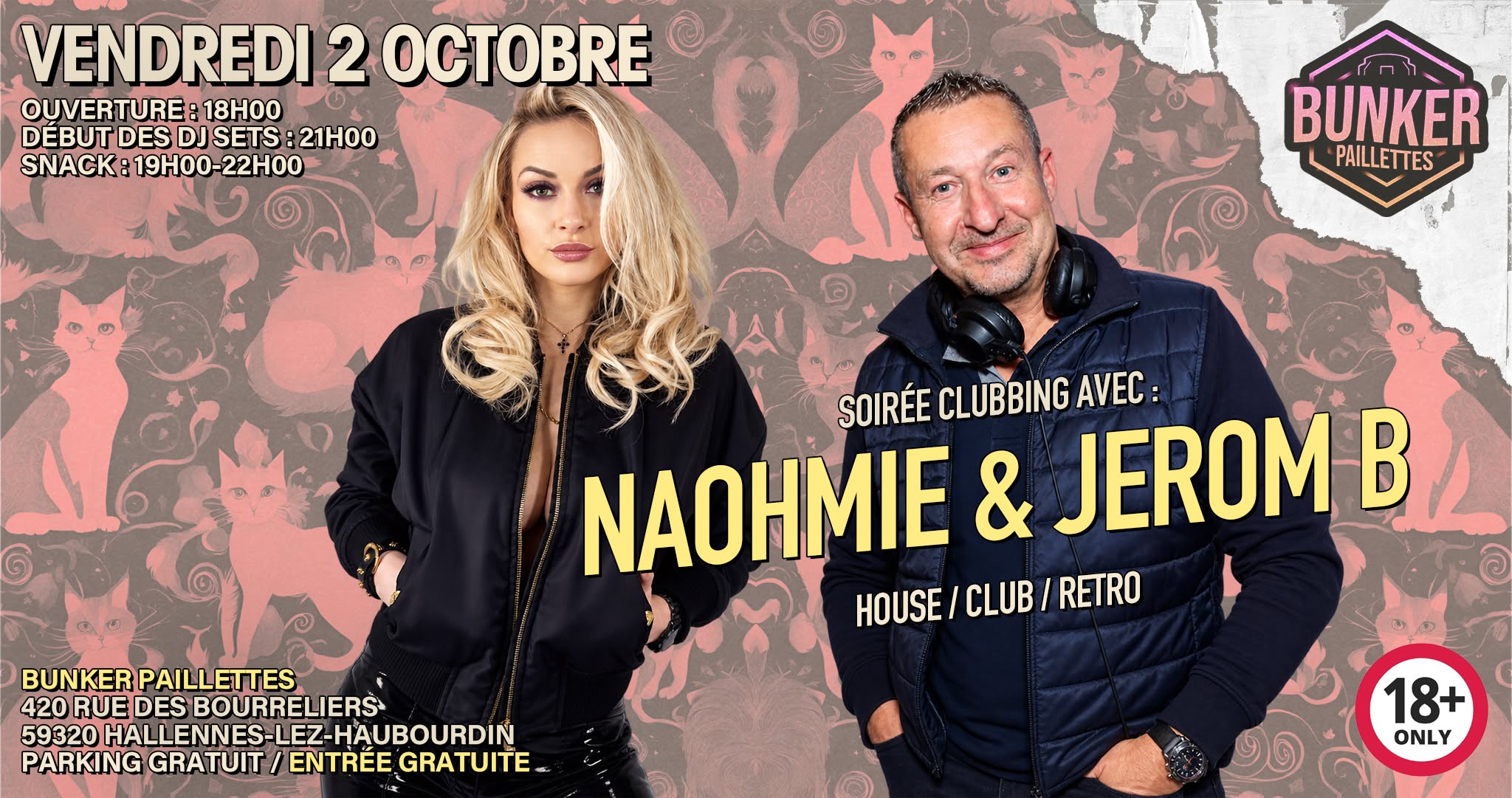 🪩 SOIRÉE CLUBBING AVEC : NAOHMIE & JEROM B 🪩 — FRI 2 OCT
