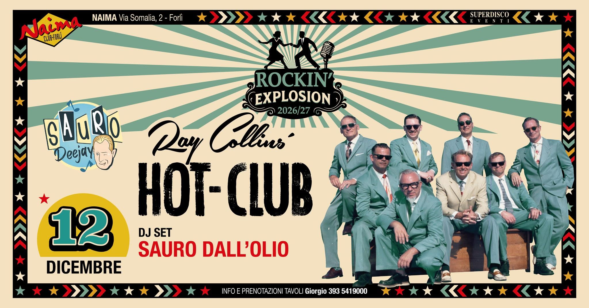 RAY COLLINS’ HOT-CLUB – NAIMA CLUB FORLI' — SAT 12 DEC