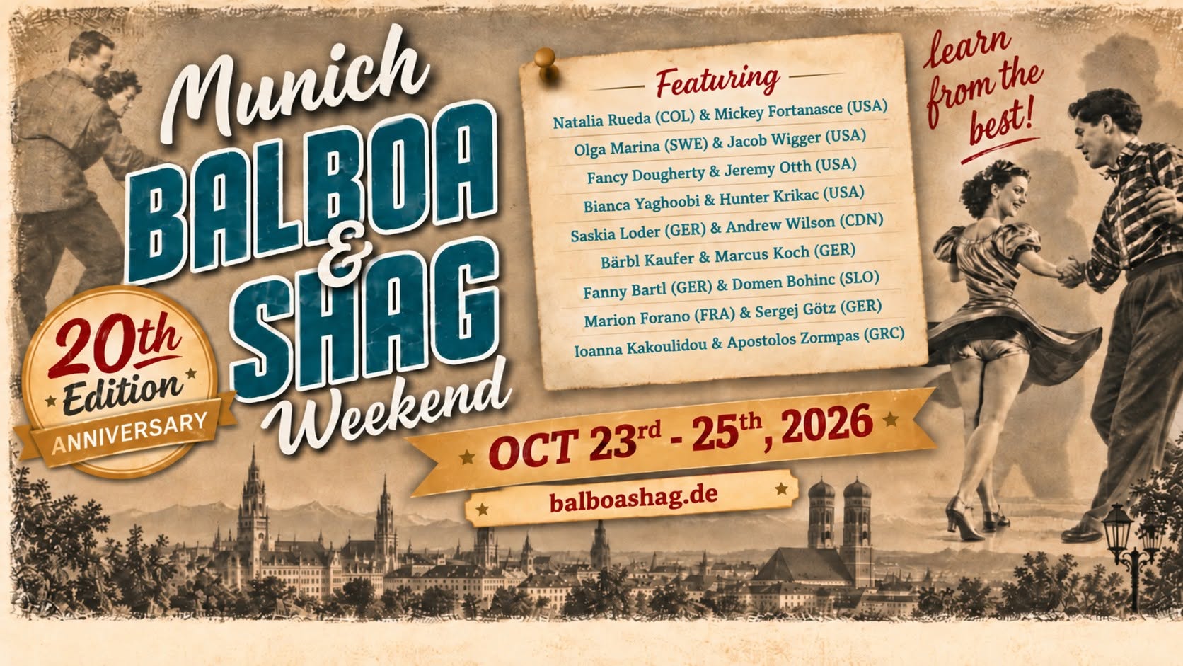 Jubiläum! 20. Munich Balboa & Shag Weekend — FRI 23 – SUN 25 OCT