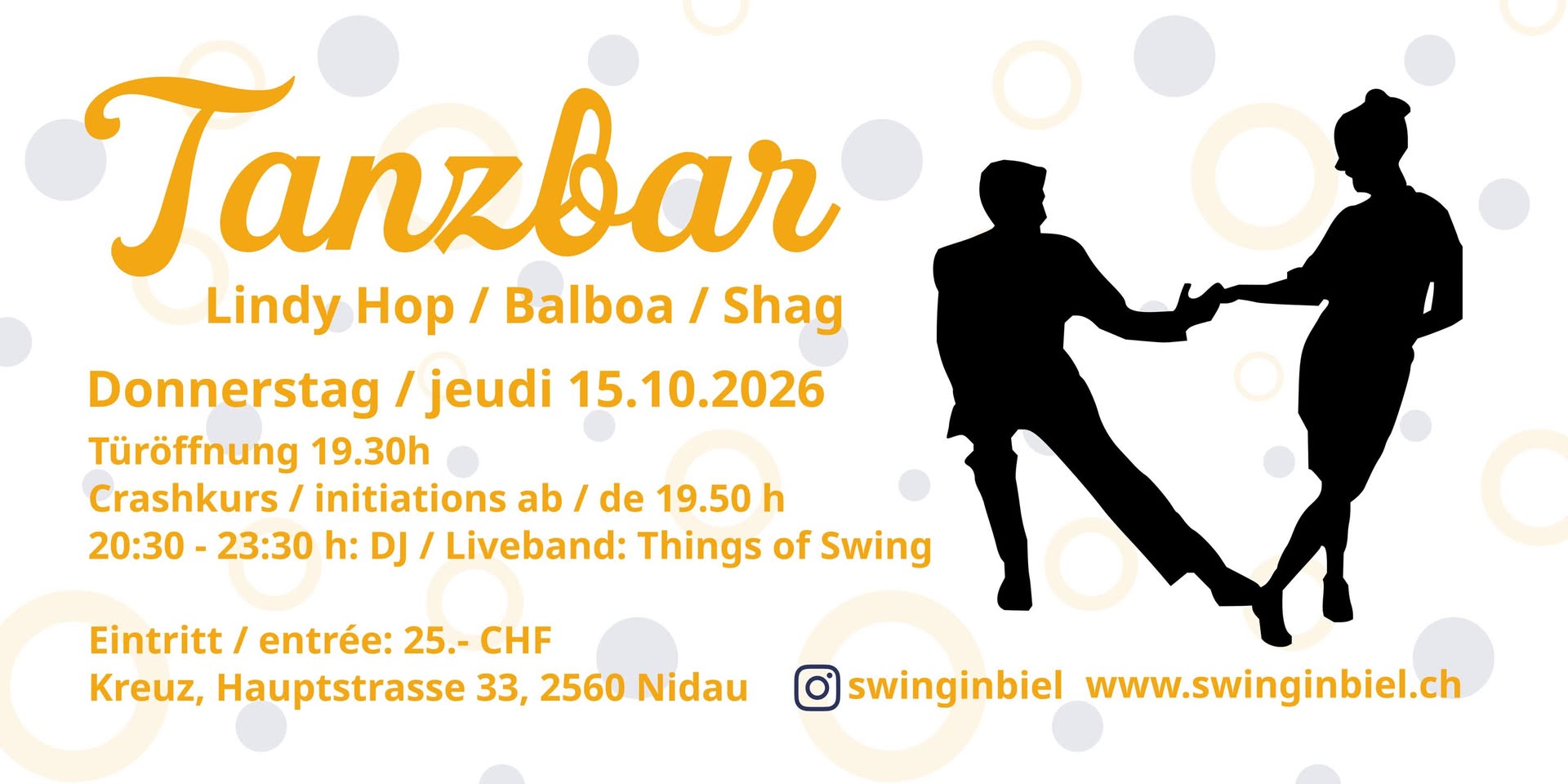 Tanzbar mit Things of Swing + Crashkurs — THU 15 OCT