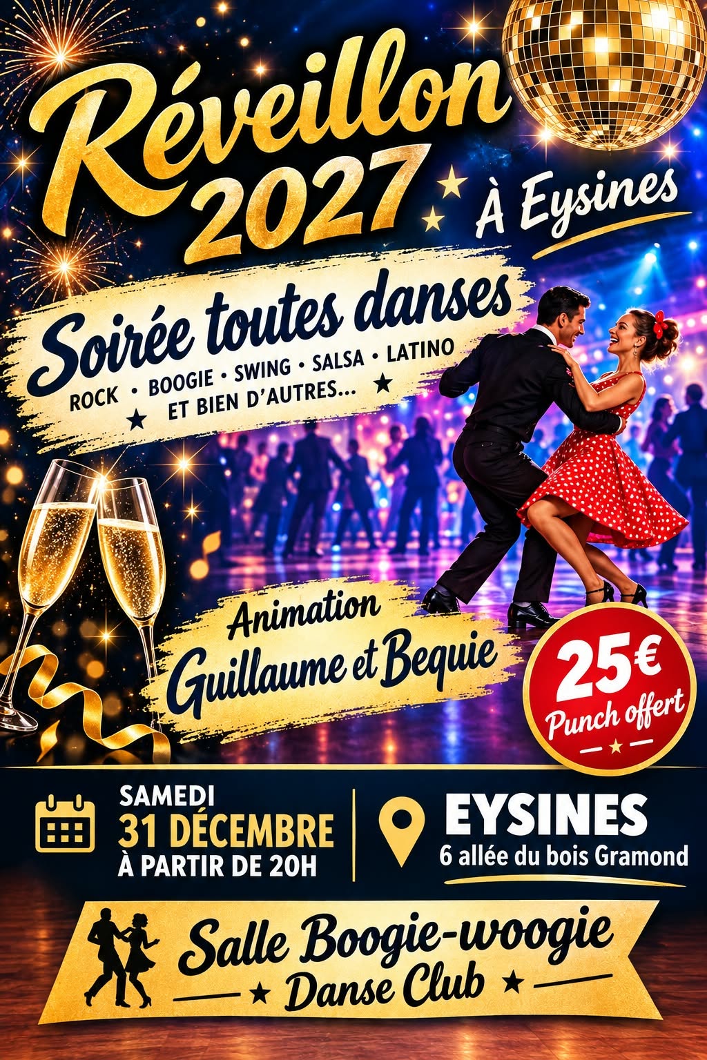 Soirée dansante reveillon du 31 décembre — THU 31 DEC
