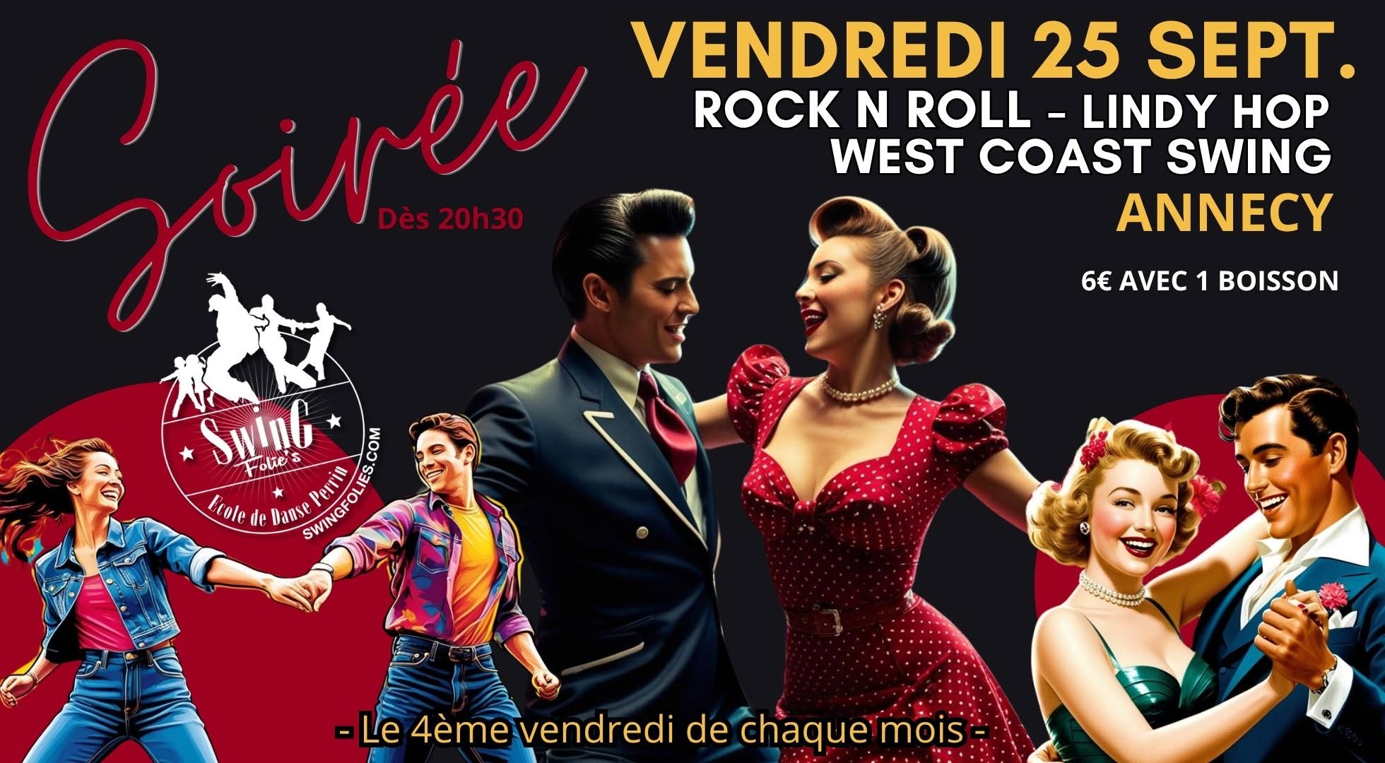 Soirée Lindy Hop - Rock n Swing - West Coast Swing — FRI 23 OCT