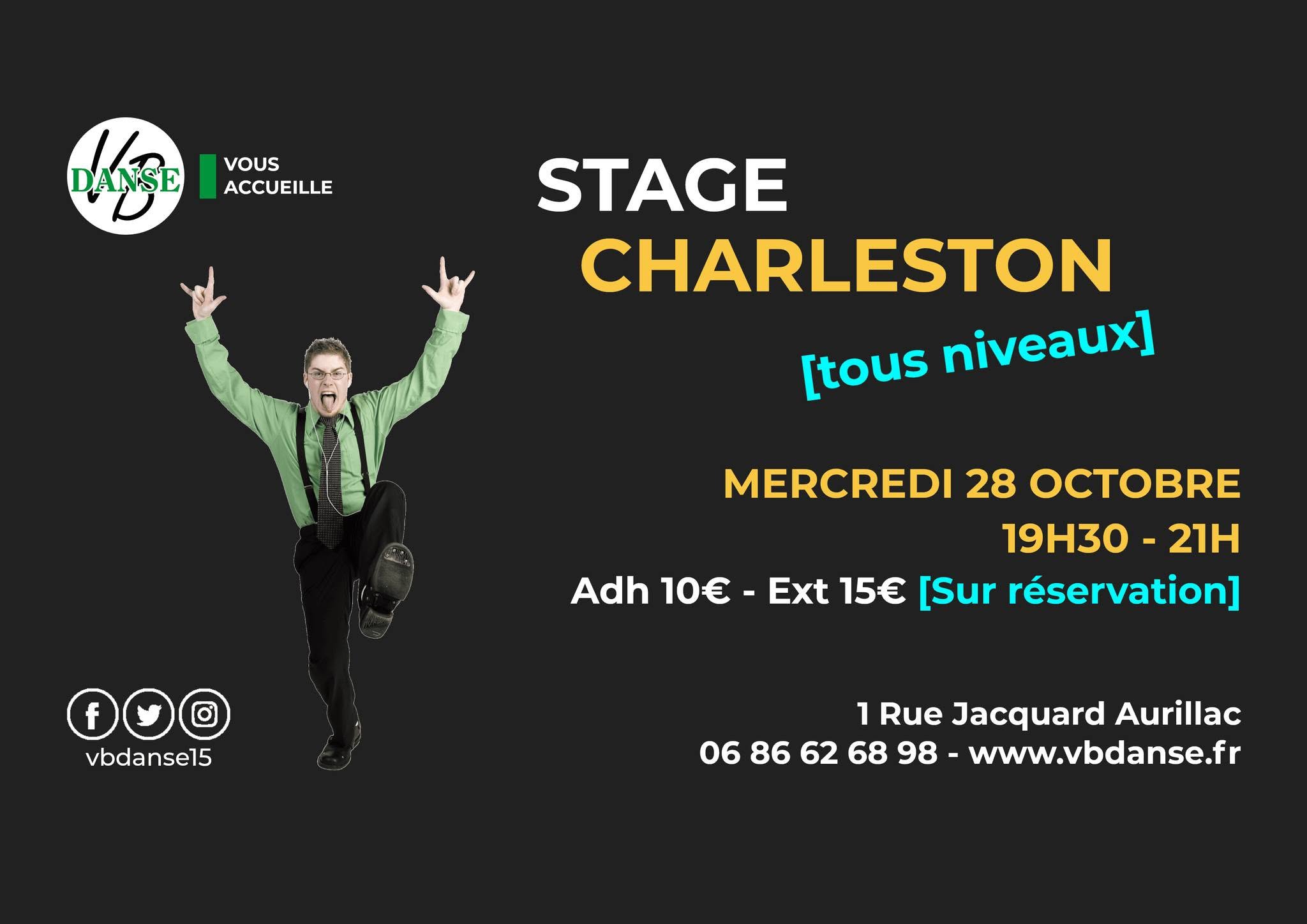 Stage CHARLESTON (tous niveaux !) — WED 28 OCT