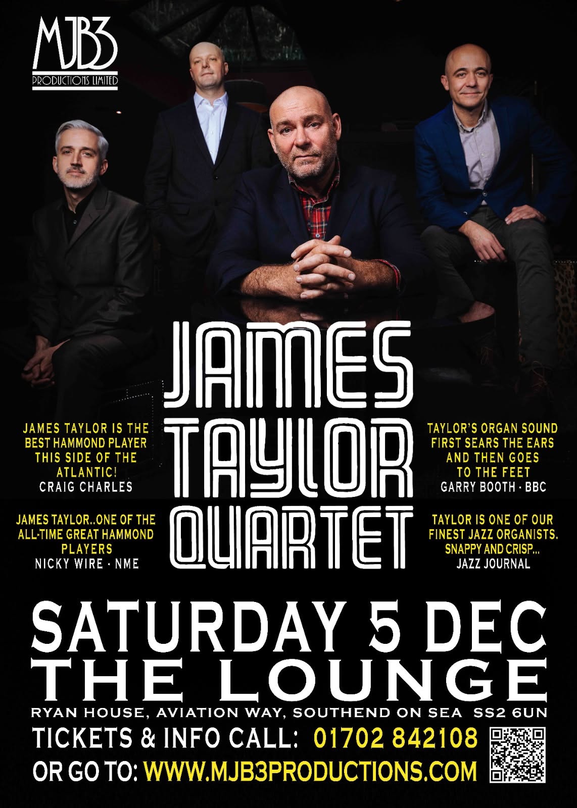 JTQ - The James Taylor Quartet — SAT 5 DEC