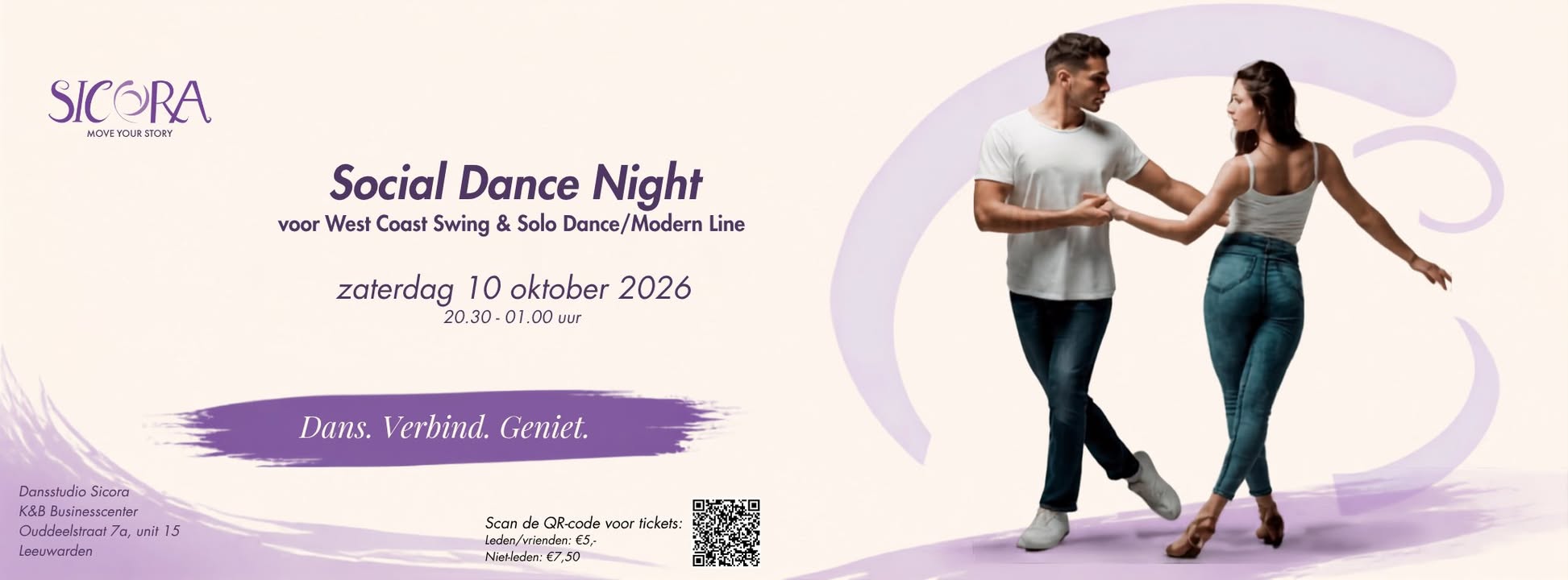 Social Dance Night voor West Coast Swing & Solo Dance/Modern Line — SAT 10 OCT