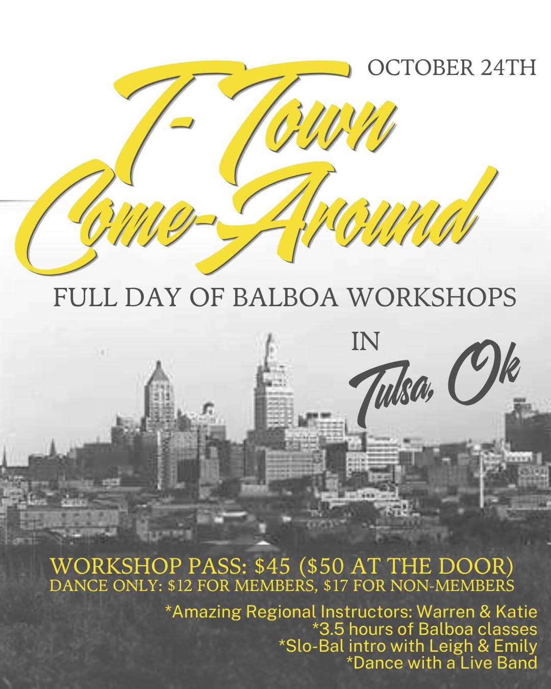 T-Town Come-Around Balboa — SAT 24 OCT
