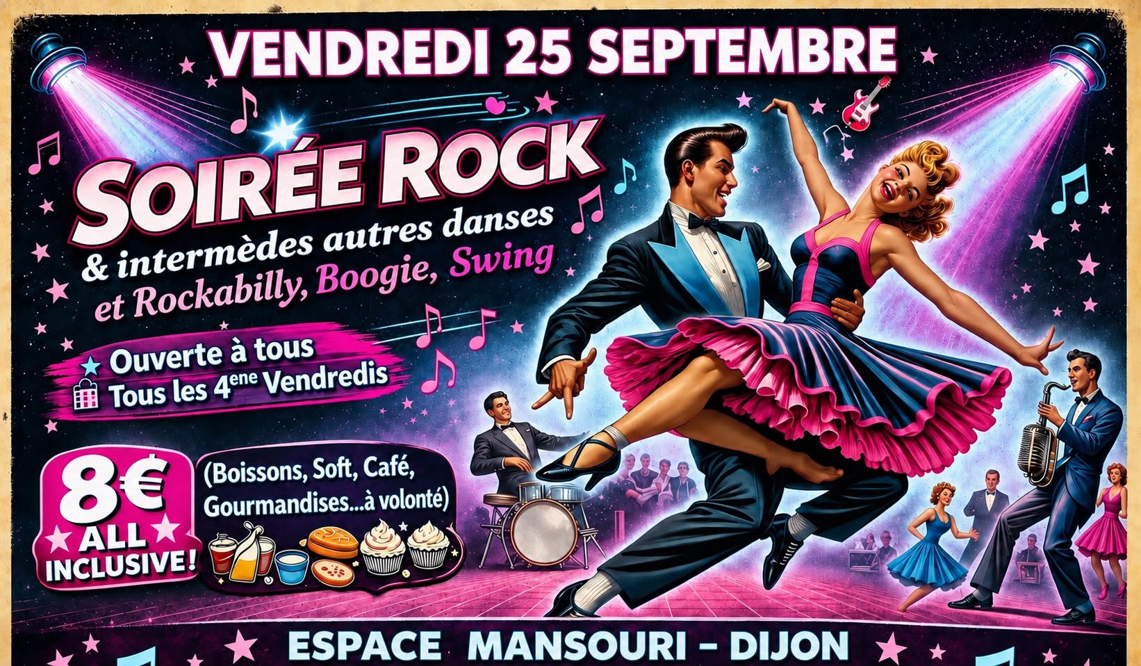 Soirée Rock, Rockabilly, Boogie, Blues et intermèdes autres danses avec Dj Bouss (ouverte à tous) ! — SAT 10 – SUN 11 OCT