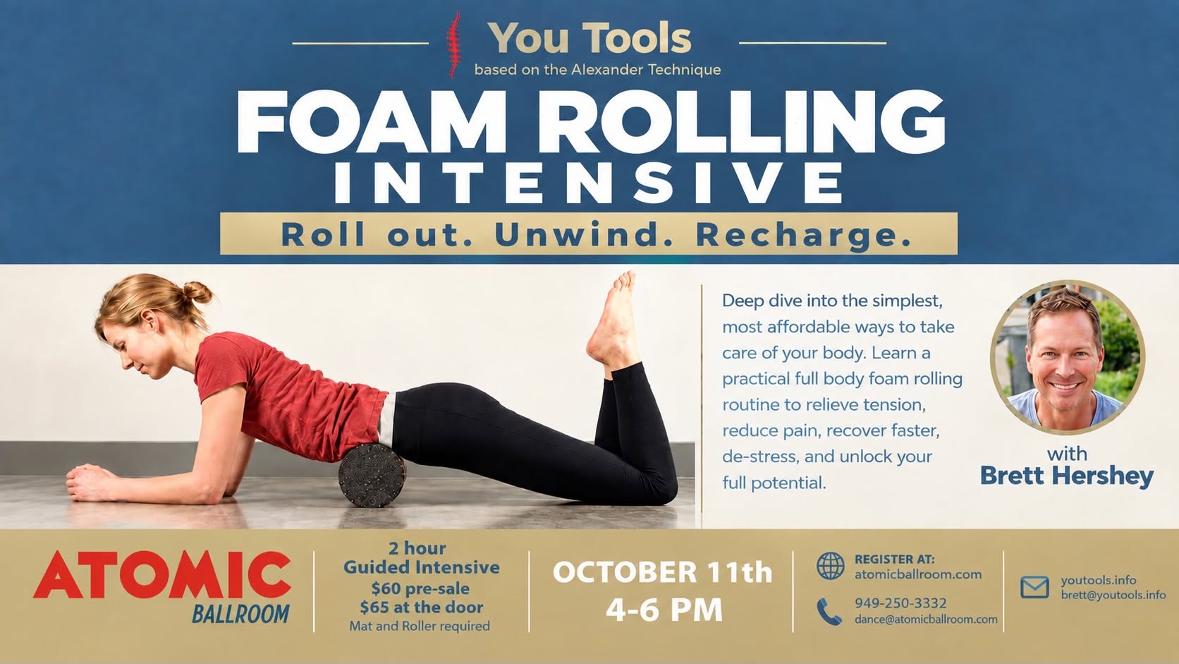 Foam Rolling Intensive with Brett — SUN 11 – MON 12 OCT