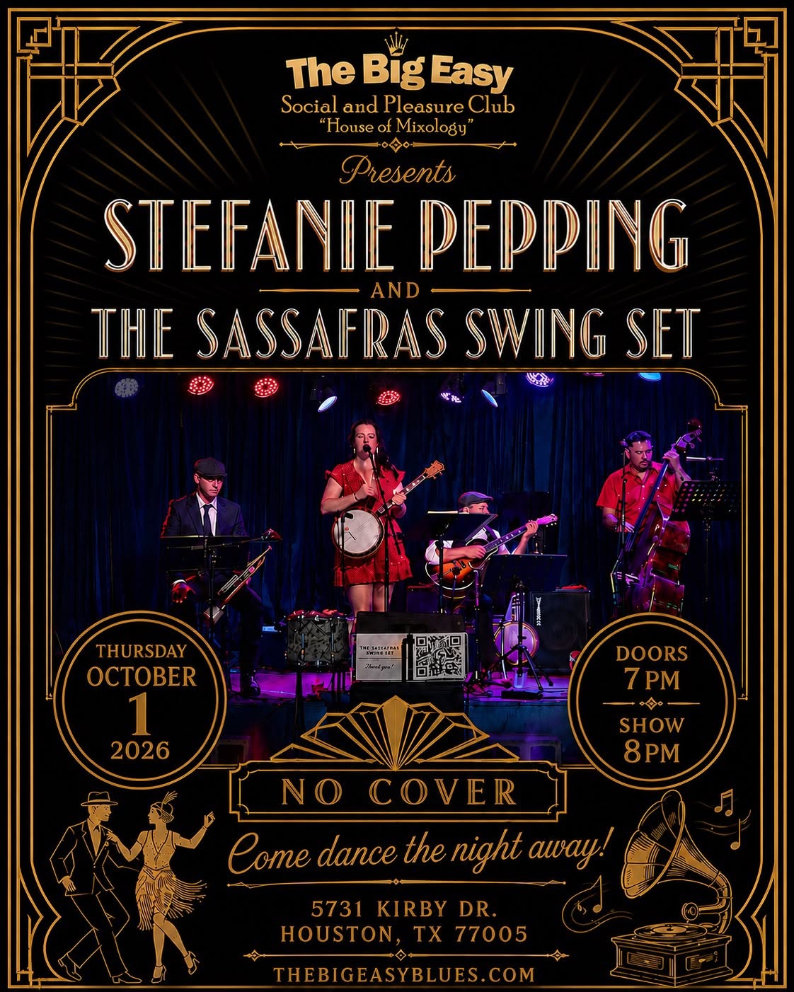 Sassafras Swing Set at The Big Easy — FRI 2 OCT