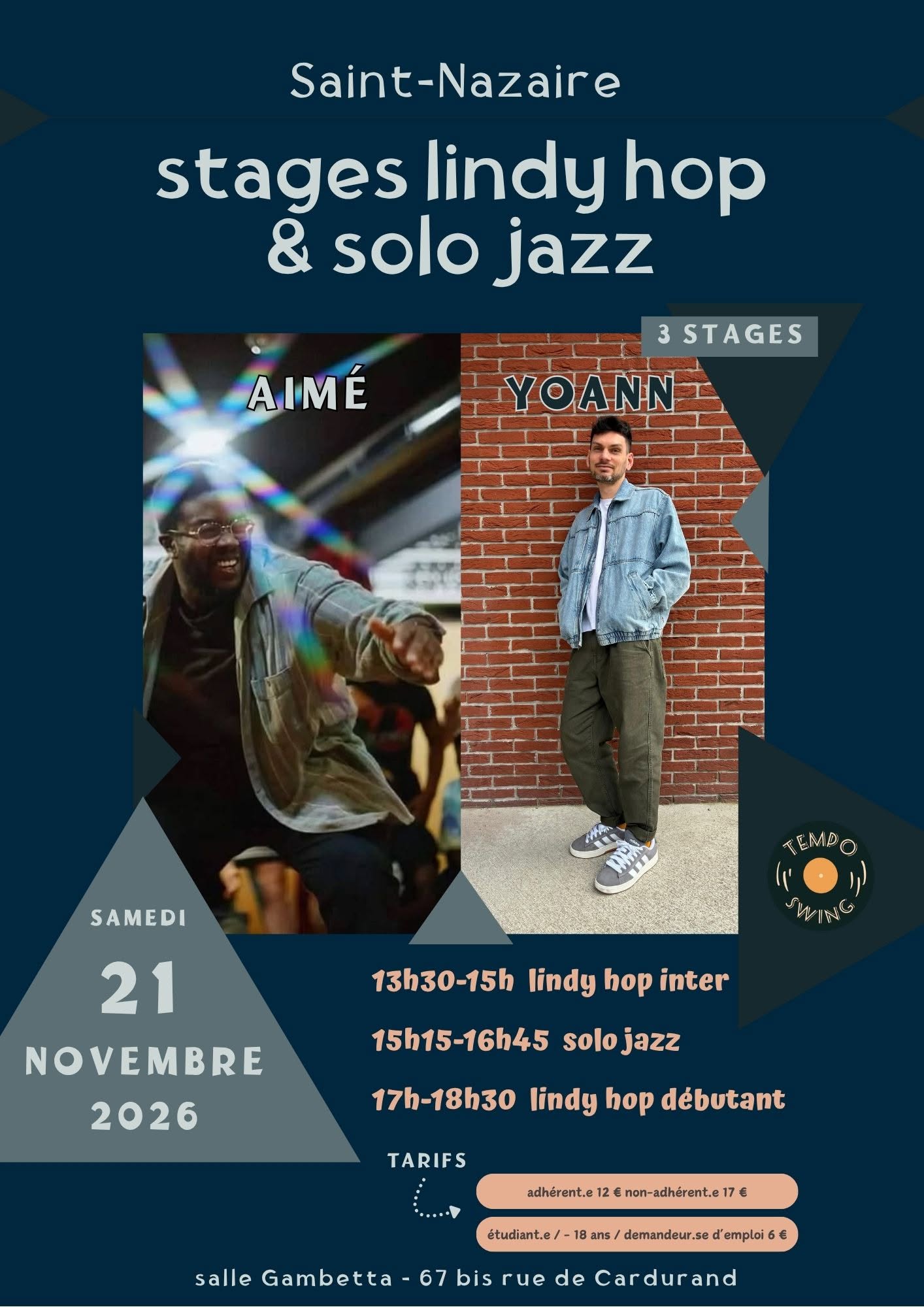 Stages Lindy Hop & Solo Jazz — SAT 21 NOV