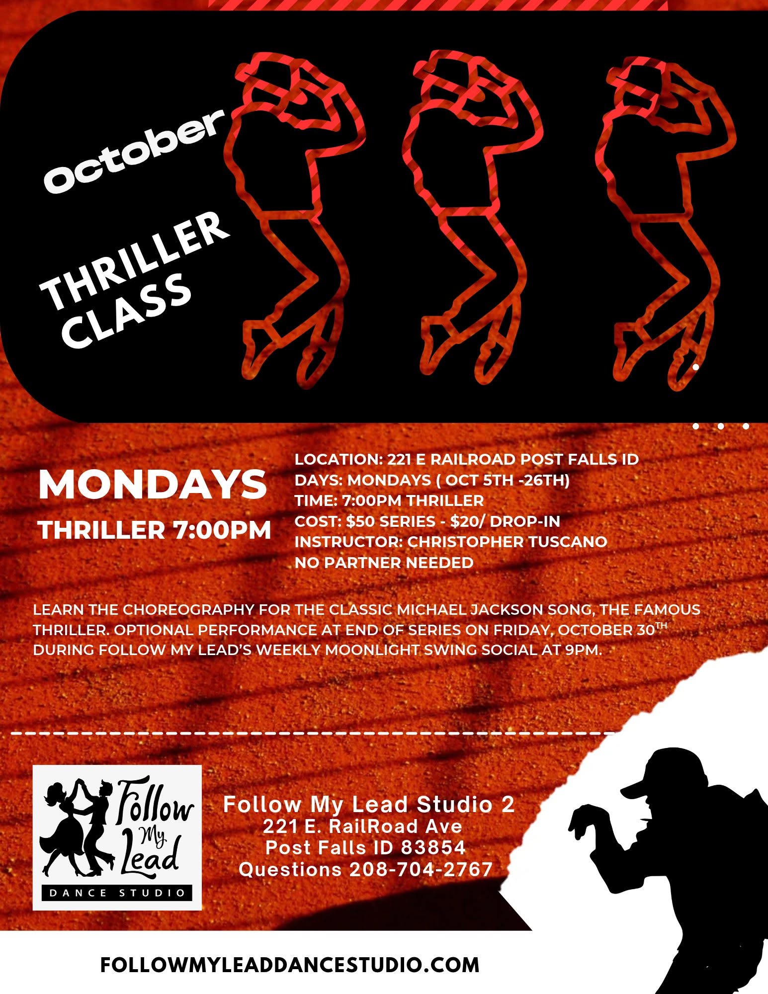 October Thriller Class! — TUE 6 OCT