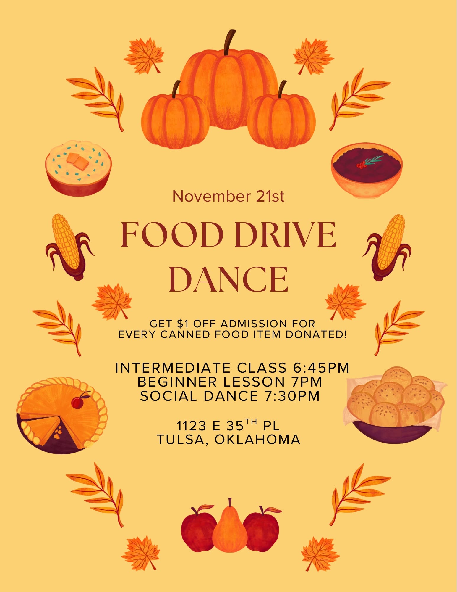 Food Drive Dance 🥫 — SUN 22 NOV