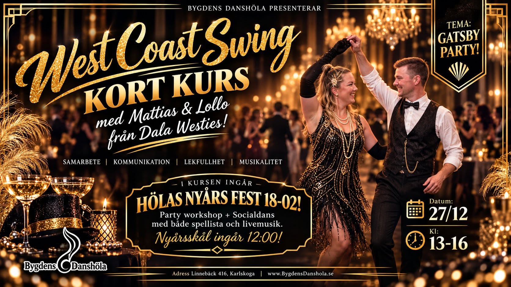 WCS Kortkurs Med Mattias & Lollo! — SUN 27 DEC