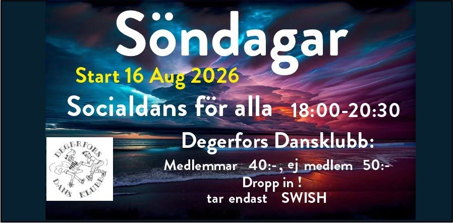 Söndagar Socialdans — SUN 4 OCT
