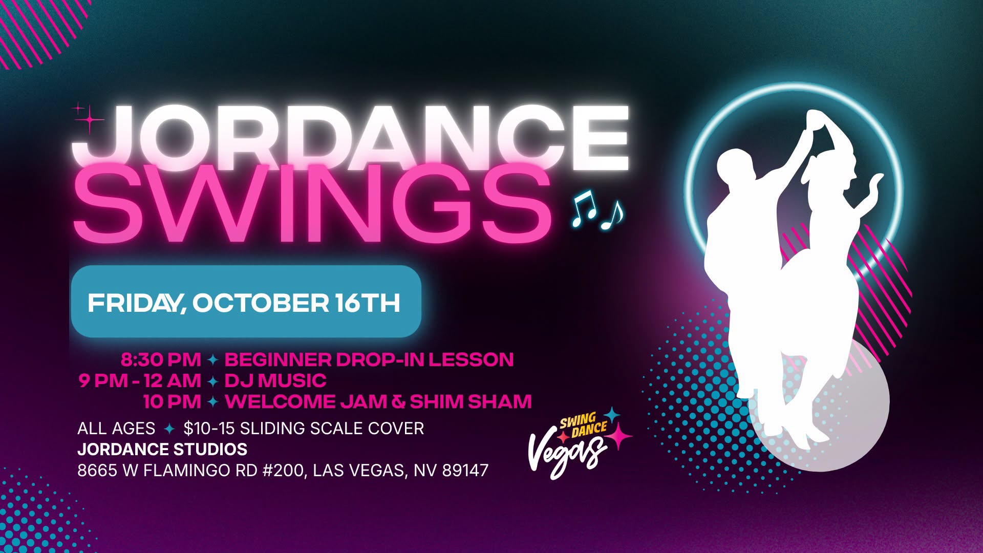 Jordance Swings - Beginner Lesson, Social Dancing, & DJ Music β SAT 17 OCT