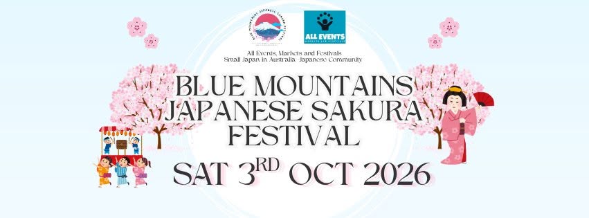 Blue Mountains Japanese Sakura Festival 2026 — SAT 3 OCT