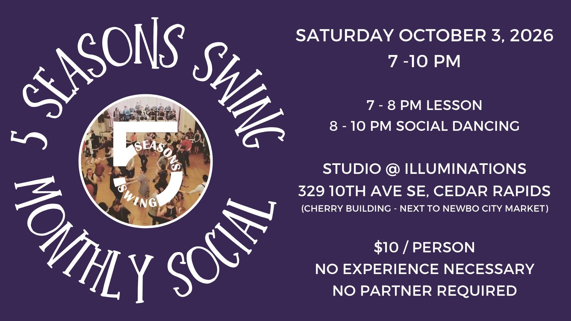 October Social Dance — SUN 4 OCT