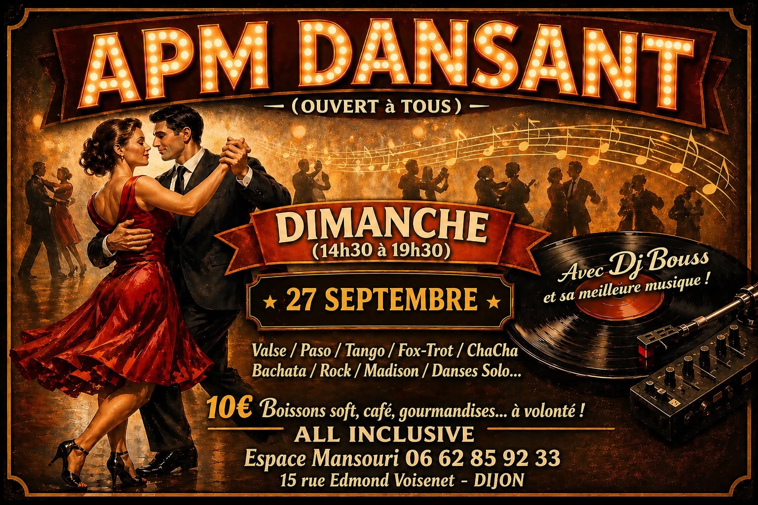 "THE DANSANT" (DIJON) animé par DJ Bouss ! — SUN 25 OCT