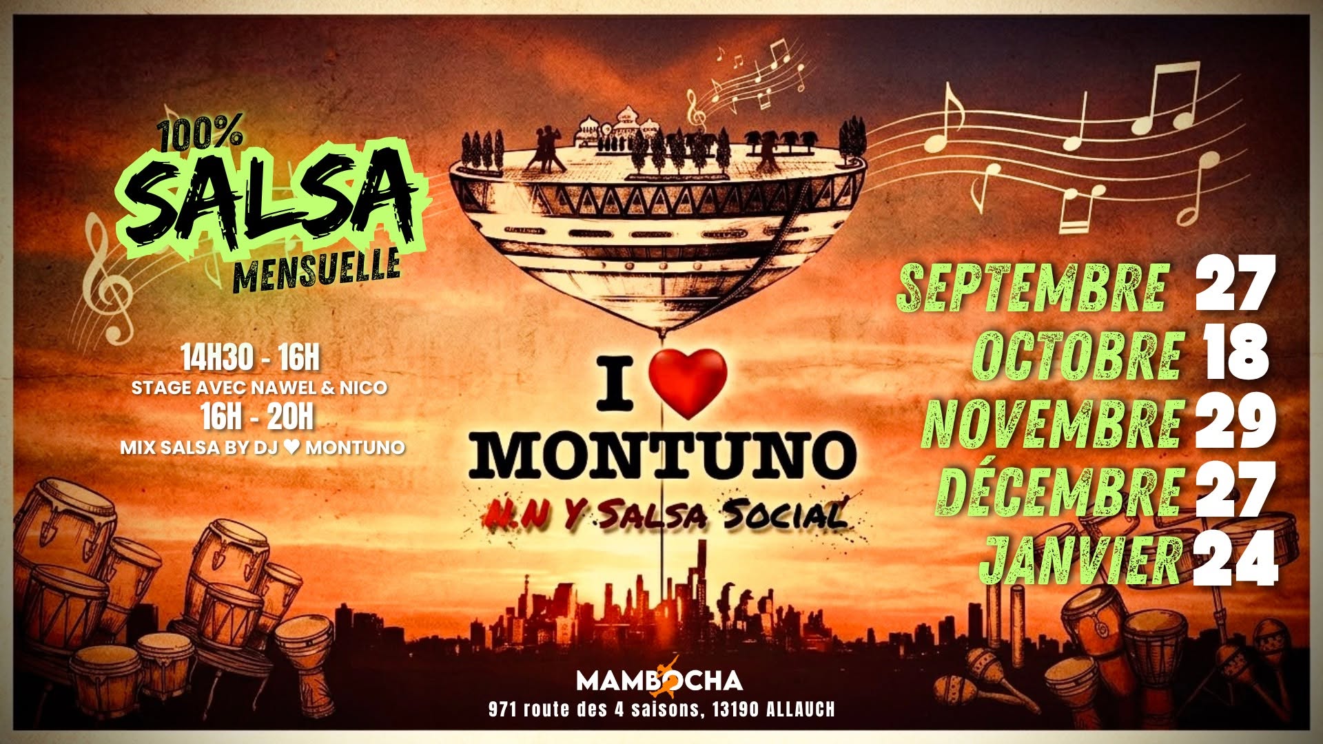 SALSA ILOVEMONTUNO APREM MAMBOCHA — SUN 18 OCT
